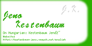 jeno kestenbaum business card